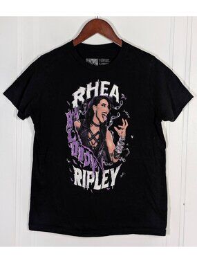 WWE Rhea Bloody Ripley T-Shirt Black Youth Kids XL Graphic Wrestling Tee Mami